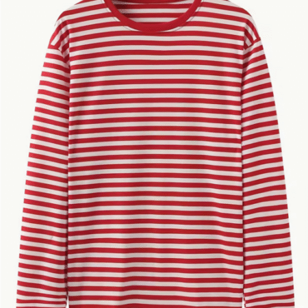 Triibuline pika varrukaga särk