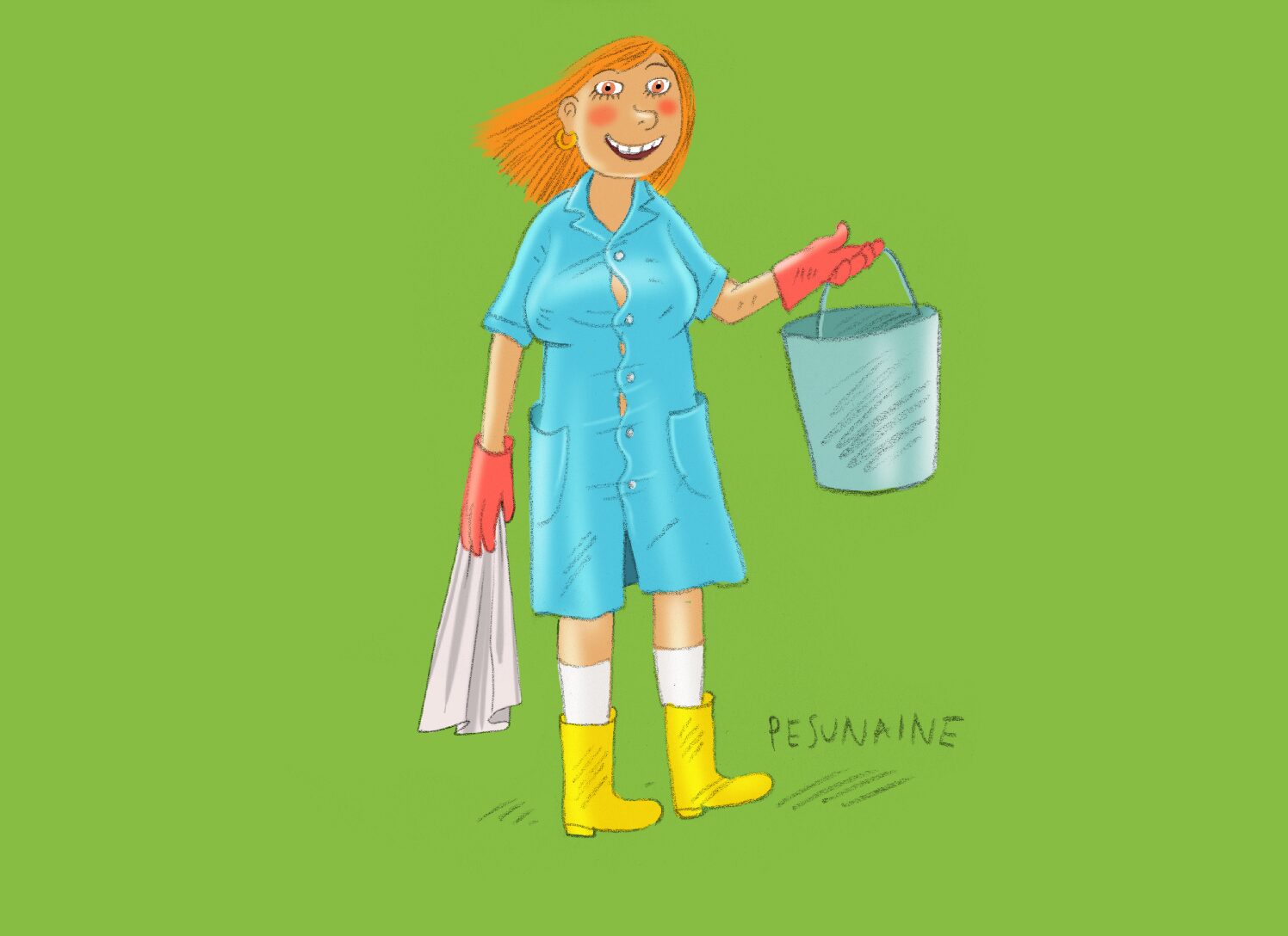 Kavas pestav ese - kollane rätik